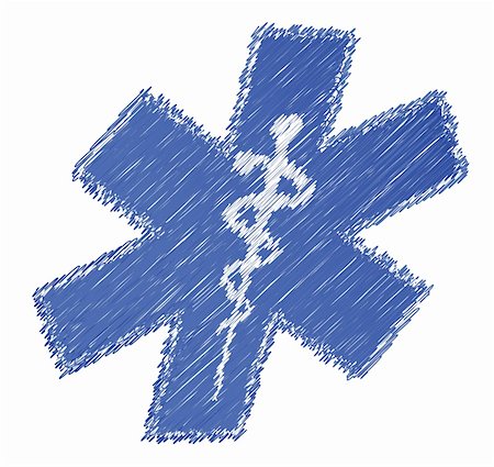scribble medical symbol illustration design over white background Stock Photo - Budget Royalty-Free & Subscription, Code: 400-06427309