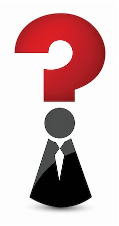 simsearch:400-04109331,k - question mark tux icon illustration design over white Stock Photo - Budget Royalty-Free & Subscription, Code: 400-06427796