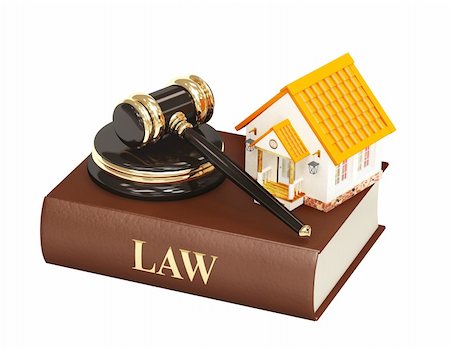 simsearch:400-04231986,k - House and law. Object isolated over white Stock Photo - Budget Royalty-Free & Subscription, Code: 400-06429333