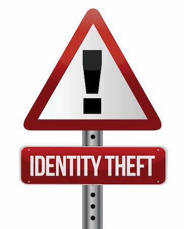 identity theft sign illustration design over white Stock Photo - Budget Royalty-Free & Subscription, Code: 400-06429947