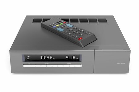 Digital receiver with remote control Stock Photo - Budget Royalty-Free & Subscription, Code: 400-06422839