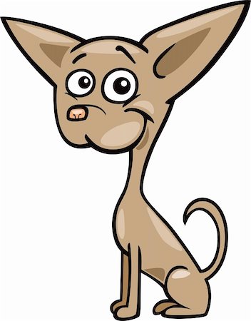 simsearch:400-04214443,k - Cartoon Illustration of Funny Purebred Chihuahua Dog Stock Photo - Budget Royalty-Free & Subscription, Code: 400-06430507