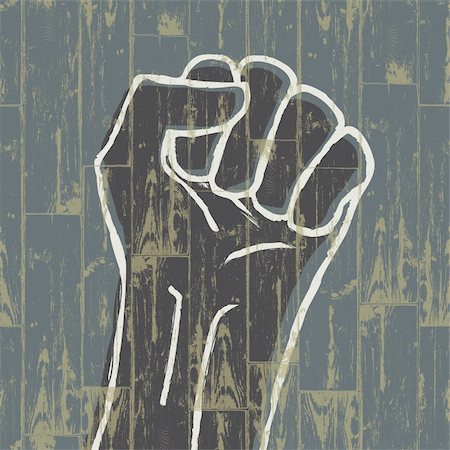 equality background hands - Fist - revolution symbol. Grunge, EPS10. Stock Photo - Budget Royalty-Free & Subscription, Code: 400-06430521