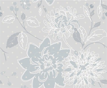 simsearch:400-06454217,k - Vector illustration of Floral seamless pattern Stock Photo - Budget Royalty-Free & Subscription, Code: 400-06454214