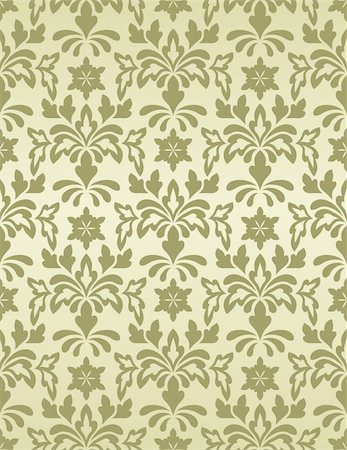 simsearch:400-06389983,k - vector seamless vintage wallpaper pattern on gradient background, fully editable eps 8 file with clipping mask and pattern in swatch menu Stock Photo - Budget Royalty-Free & Subscription, Code: 400-06454662