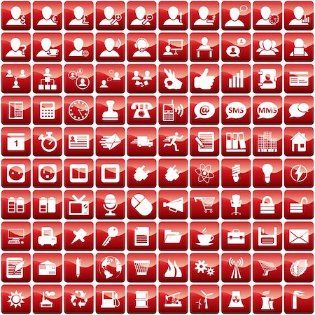 Business and office set of different vector web icons Stock Photo - Budget Royalty-Free & Subscription, Code: 400-06455516
