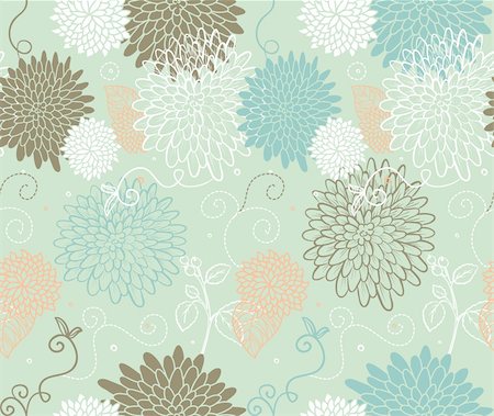 simsearch:400-06454217,k - Vector illustration of Floral seamless pattern Stock Photo - Budget Royalty-Free & Subscription, Code: 400-06456252