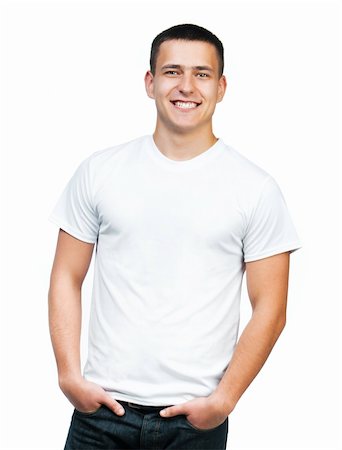 simsearch:400-04332775,k - white t-shirt on a young man isolated Stock Photo - Budget Royalty-Free & Subscription, Code: 400-06457206