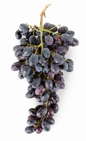simsearch:400-06923729,k - Dark blue grapes isolated on a white background Stock Photo - Budget Royalty-Free & Subscription, Code: 400-06457851