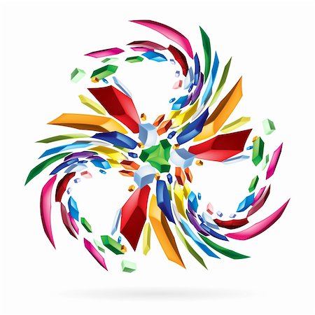 Abstract colourful star for your design. Illustration on white Stock Photo - Budget Royalty-Free & Subscription, Code: 400-06458517