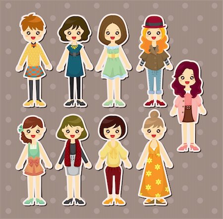 simsearch:400-04337140,k - beauty girl stickers Stock Photo - Budget Royalty-Free & Subscription, Code: 400-06452502