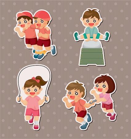 student sport game stickers Stock Photo - Budget Royalty-Free & Subscription, Code: 400-06452529