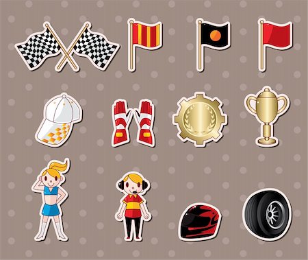 simsearch:400-05670383,k - f1 racing stickers Stock Photo - Budget Royalty-Free & Subscription, Code: 400-06453487