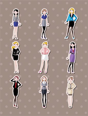 simsearch:400-04337140,k - office woman stickers Stock Photo - Budget Royalty-Free & Subscription, Code: 400-06453497
