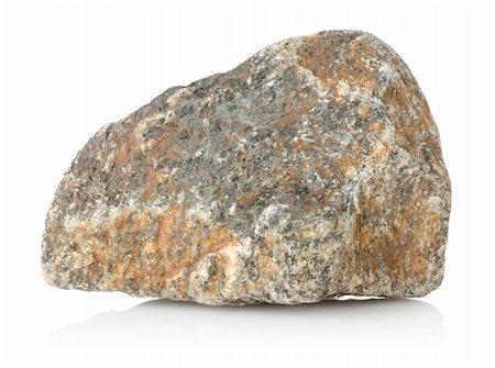 Granite stone isolated on a white background Foto de stock - Super Valor sin royalties y Suscripción, Código: 400-06460444