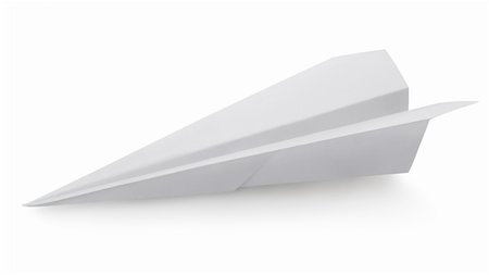 shadow plane - Plane made of a paper isolated on a white background. Clipping Path Stock Photo - Budget Royalty-Free & Subscription, Code: 400-06460453