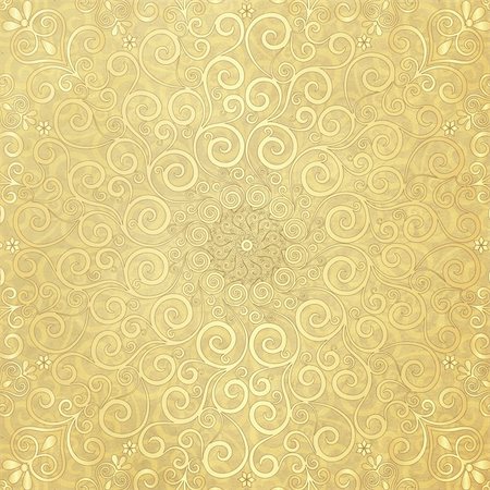 Old yellow paper with round gold lacy pattern Stock Photo - Budget Royalty-Free & Subscription, Code: 400-06461271