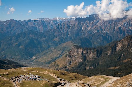 View from road trip from manali to leh ladakh, India Stock Photo - Budget Royalty-Free & Subscription, Code: 400-06461676