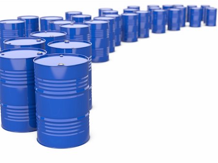 simsearch:400-05002911,k - Industrial Background with Blue Barrels. Isolated on white. Stock Photo - Budget Royalty-Free & Subscription, Code: 400-06461946