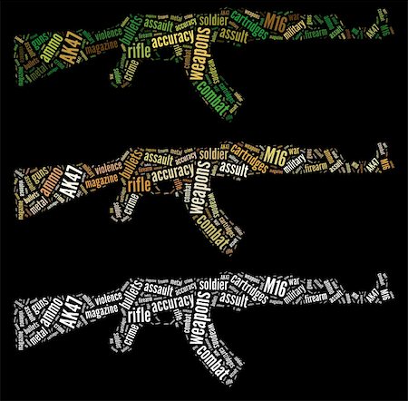 simsearch:400-04072400,k - AK47 rifle info-text graphics. Military and war concept. Stock Photo - Budget Royalty-Free & Subscription, Code: 400-06478170