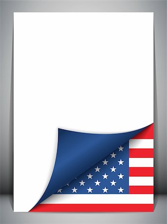 Vector - USA Country Flag Turning Page Stock Photo - Budget Royalty-Free & Subscription, Code: 400-06479755