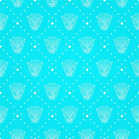 simsearch:400-06389983,k - Blue Seamless Pattern with Decorative Elements in Lined Order Stock Photo - Budget Royalty-Free & Subscription, Code: 400-06472621