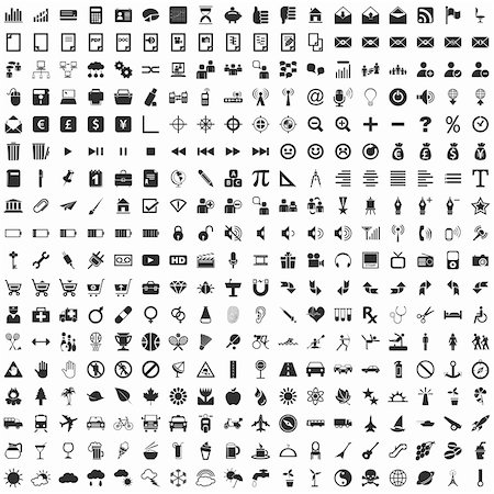 324 vector Icons for Web Applications. Web, design, media, shopping and many more. Stock Photo - Budget Royalty-Free & Subscription, Code: 400-06472820