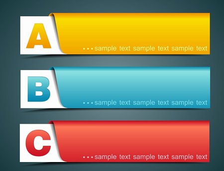 Colorful options banner template, vector illustration Stock Photo - Budget Royalty-Free & Subscription, Code: 400-06484613