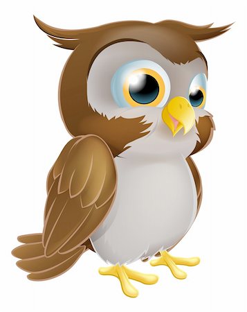 simsearch:400-07995476,k - An illustration of a cute standing cartoon owl character Stock Photo - Budget Royalty-Free & Subscription, Code: 400-06484687