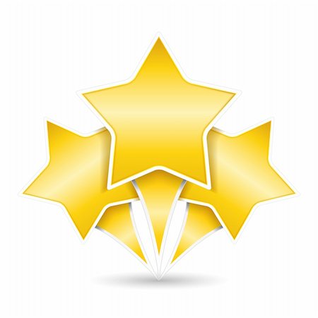Three golden stars, vector eps10 illustration Photographie de stock - Aubaine LD & Abonnement, Code: 400-06484809