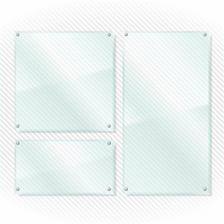 shadow plane - Transparent glass boards on white background, vector eps10 illustration Stock Photo - Budget Royalty-Free & Subscription, Code: 400-06484811
