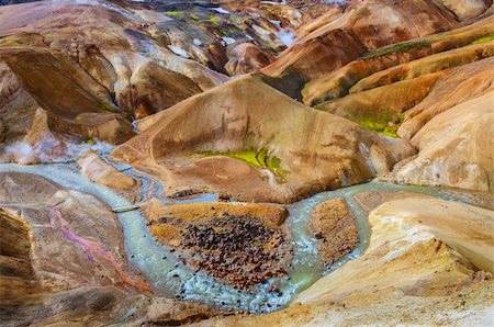 Iceland geothermal hot spring field Kerlingafjoll, Iceland Stock Photo - Budget Royalty-Free & Subscription, Code: 400-06485081