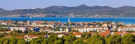 Dalmatian city of Zadar panoramic view with Island of Ugljan, Croatia, Dalmatia Stock Photo - Budget Royalty-Free & Subscription, Code: 400-06480671