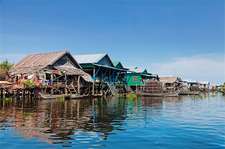 flooded homes - Floating fishing village Kampong Phluk on Tonle Sap Lake in Cambodia Stock Photo - Budget Royalty-Free & Subscription, Code: 400-06481550