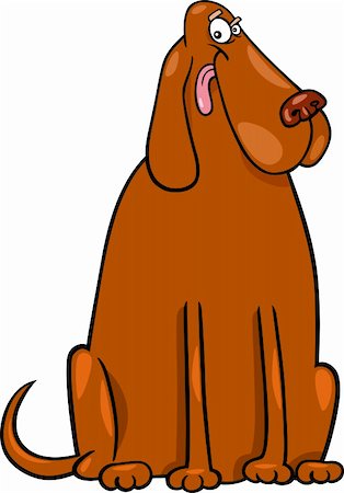 simsearch:400-04214443,k - Cartoon Illustration of Funny Big Brown Dog Stock Photo - Budget Royalty-Free & Subscription, Code: 400-06482141