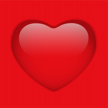 simsearch:400-05897213,k - Vector - Glass Red Glossy Heart Stock Photo - Budget Royalty-Free & Subscription, Code: 400-06483130