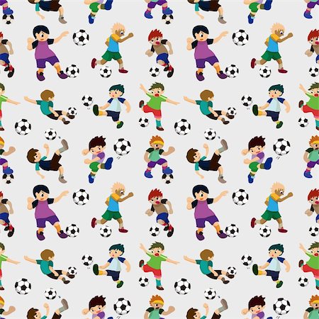 seamless soccer player pattern Stock Photo - Budget Royalty-Free & Subscription, Code: 400-06514553