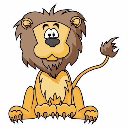 simsearch:400-08255624,k - Cartoon illustration of Lion isolated on white Stock Photo - Budget Royalty-Free & Subscription, Code: 400-06515848