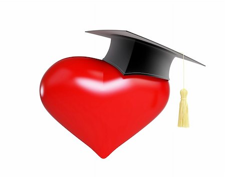 school dating graduation cap (Valentine's Day school  ) Stock Photo - Budget Royalty-Free & Subscription, Code: 400-06519781
