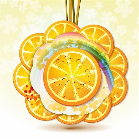 simsearch:400-06082374,k - Slices orange with rainbow Stock Photo - Budget Royalty-Free & Subscription, Code: 400-06513595