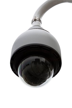 Dome security camera isolated on white background. Stock Photo - Budget Royalty-Free & Subscription, Code: 400-06524185