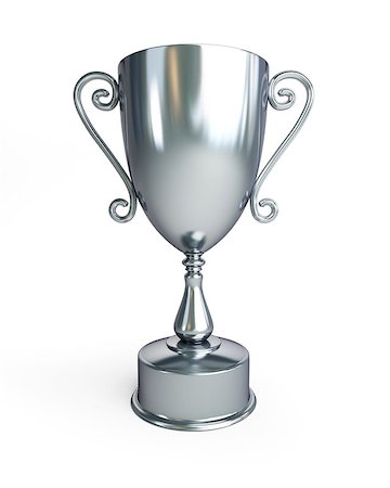 simsearch:400-05733730,k - cup trophy silver on a white background Stock Photo - Budget Royalty-Free & Subscription, Code: 400-06527550