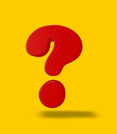 simsearch:400-04109331,k - red question mark on yellow background - 3d illustration Stock Photo - Budget Royalty-Free & Subscription, Code: 400-06522419