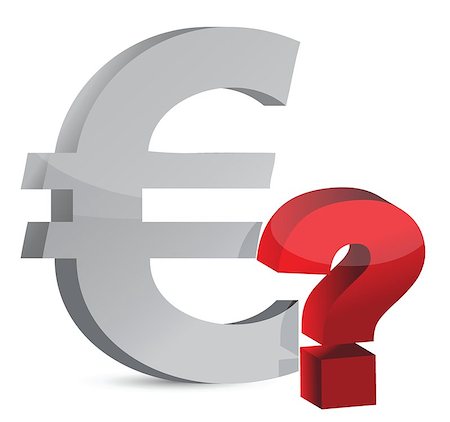 Currency question mark illustration design over white Stock Photo - Budget Royalty-Free & Subscription, Code: 400-06523681