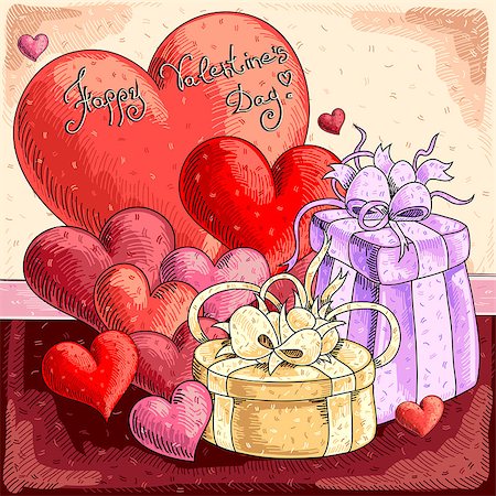 Valentines background, this illustration may be useful as designer work Photographie de stock - Aubaine LD & Abonnement, Code: 400-06530872