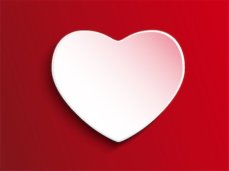 Vector - Valentine Day Heart on White Button Stock Photo - Budget Royalty-Free & Subscription, Code: 400-06554881