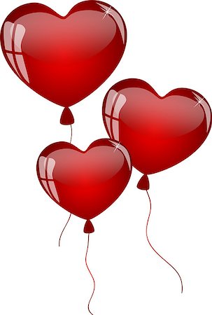 Red balloons in the shape of heart Stock Photo - Budget Royalty-Free & Subscription, Code: 400-06555315