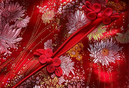 szefei (artist) - Traditional Chinese Red knot buttons on Cheongsam silk dress details Stock Photo - Budget Royalty-Free & Subscription, Code: 400-06558419