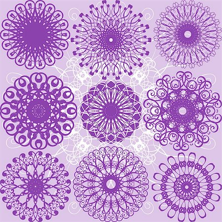Set of violet laces background Foto de stock - Super Valor sin royalties y Suscripción, Código: 400-06559241