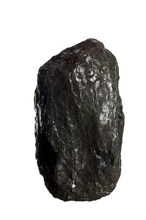piece of pit-coal on white background Stock Photo - Budget Royalty-Free & Subscription, Code: 400-06564279